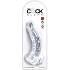 KING COCK - CLEAR REALISTISCH GEBOGENER PENIS MIT 16.5 CM TRANSPARENTEN EIEREN - Vanelion Paradise
