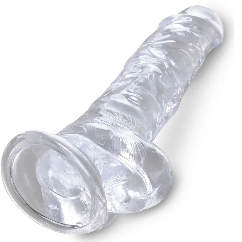KING COCK - CLEAR REALISTISCHER PENIS MIT EIEREN 16.5 CM TRANSPARENT - Vanelion Paradise