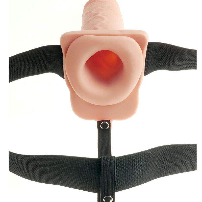FETISH FANTASY SERIES - VERSTELLBARES GURT REALISTISCHER PENIS MIT WIEDERAUFLADBAREN BLLEN UND VIBRATOR 28 CM - Vanelion Paradise