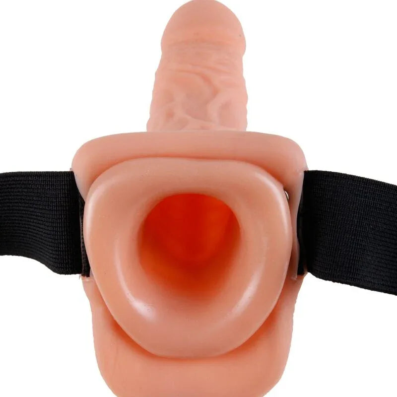 FETISH FANTASY SERIES - VERSTELLBARES GURT MIT FERNBEDIENUNG, REALISTISCHER PENIS MIT HODEN 17,8 CM - Vanelion Paradise