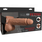 FETISH FANTASY SERIES - VERSTELLBARES GURT REALISTISCHER PENIS MIT WIEDERAUFLADBAREN BLLEN UND VIBRATOR 17,8 CM - Vanelion Paradise