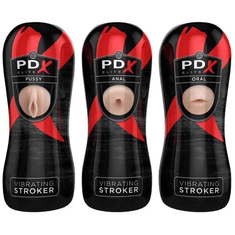 PDX ELITE - STROKER SET 12 EINHEITEN: 6X VAGINA, 3X ANO, 3X MUND - Vanelion Paradise
