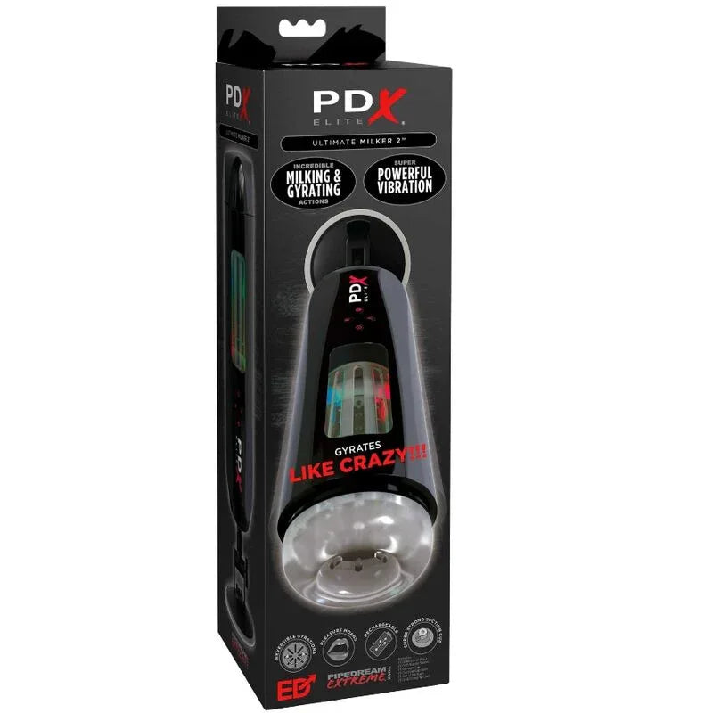 PDX ELITE - STROKER ULTIMATE MILKER 2 ROTIEREND & VIBRATOR - Vanelion Paradise