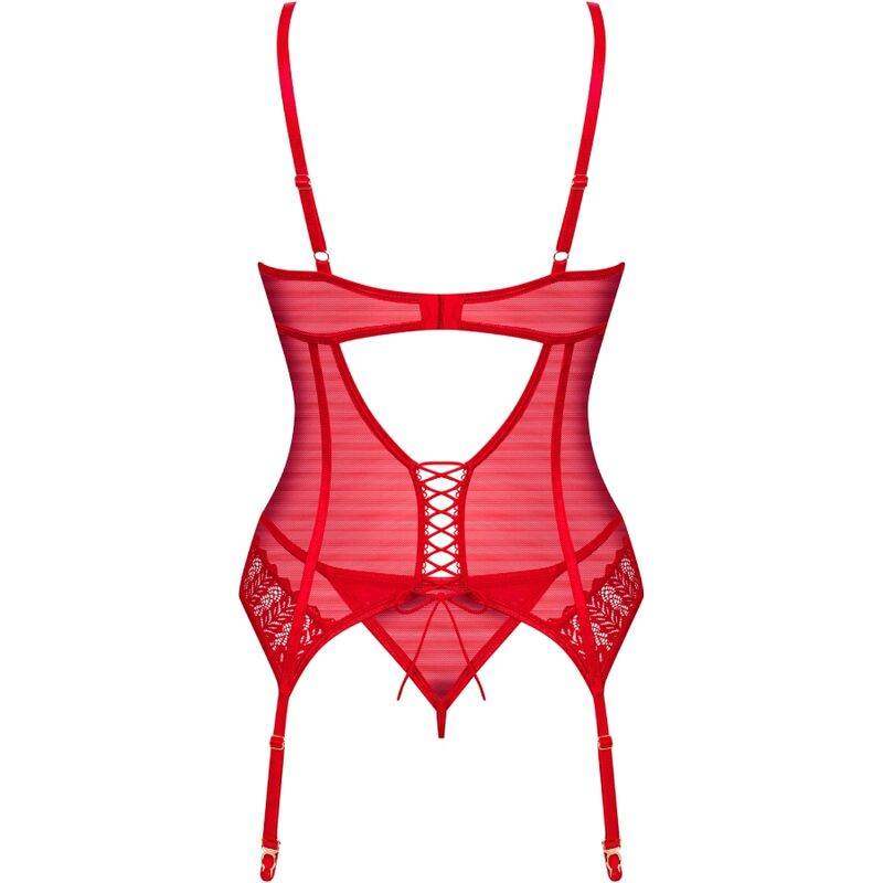 OBSESSIVE - INGRIDIA KORSETT & TANGA ROT XS/S - Vanelion Paradise