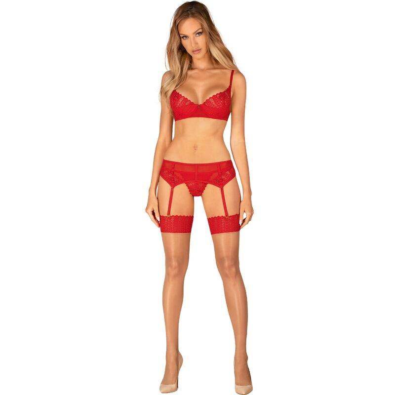 OBSESSIVE - INGRIDIA-SET DREITEILIG ROT XS/S - Vanelion Paradise
