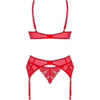 OBSESSIVE - INGRIDIA-SET DREITEILIG ROT XS/S - Vanelion Paradise