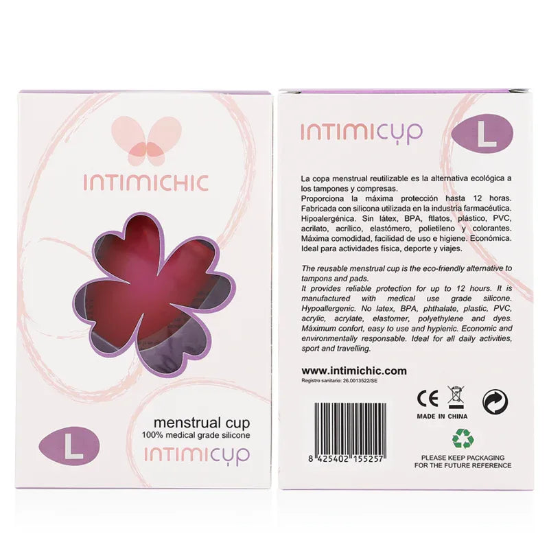 INTIMICHIC - MENSTRUAL CUP MEDIZINISCHES SILIKON - GRÖSSE S - Vanelion Paradise