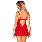 OBSESSIVE - INGRIDIA CHEMISE & TANGA ROT XL/XXL - Vanelion Paradise