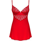 OBSESSIVE - INGRIDIA CHEMISE & TANGA ROT XL/XXL - Vanelion Paradise