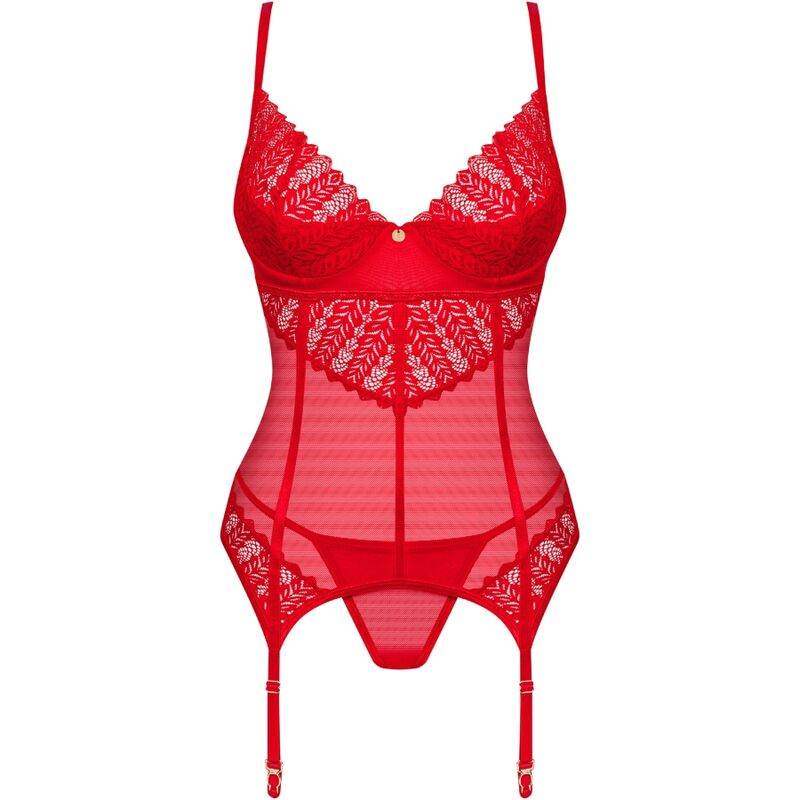 OBSESSIVE - INGRIDIA KORSETT & TANGA ROT XS/S - Vanelion Paradise