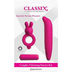 CLASSIX - KIT FÜR PAARE MIT RING, BULLET UND ROSA STIMULATOR - Vanelion Paradise