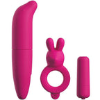 CLASSIX - KIT FÜR PAARE MIT RING, BULLET UND ROSA STIMULATOR - Vanelion Paradise