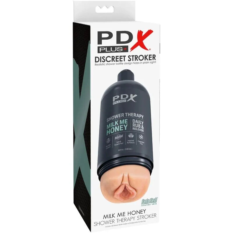 PDX PLUS - STROKER MASTURBATOR DISKRETES FLASCHENDESIGN MILK ME HONEY SHAMPOO - Vanelion Paradise