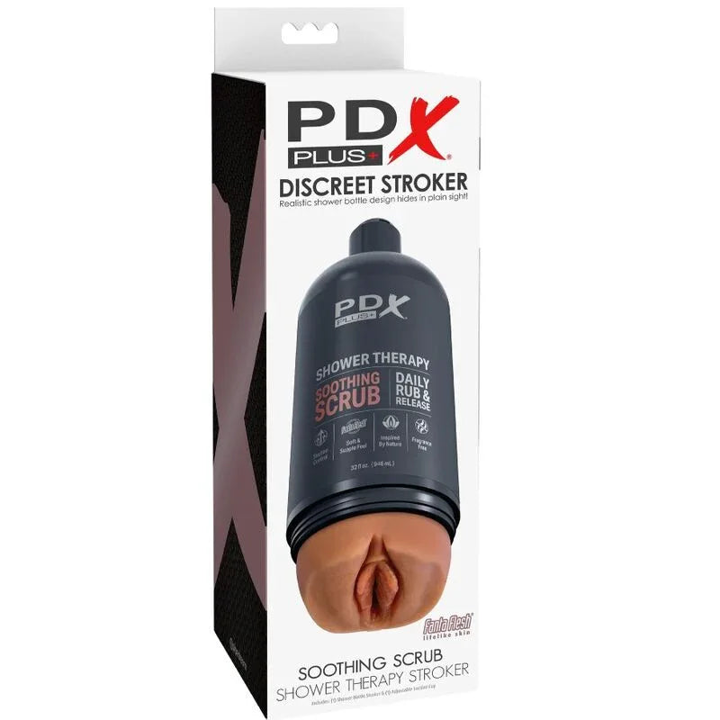 PDX PLUS - STROKER MASTURBATOR DISKRETES FLASCHENDESIGN BERUHIGENDES PEELING-SÜSSIGKEITEN-SHAMPOO - Vanelion Paradise