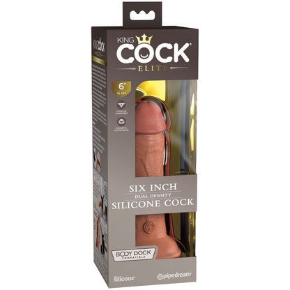 KING COCK - ELITE REALISTISCHER SILIKONDILDO 15.2 CM KARAMELL