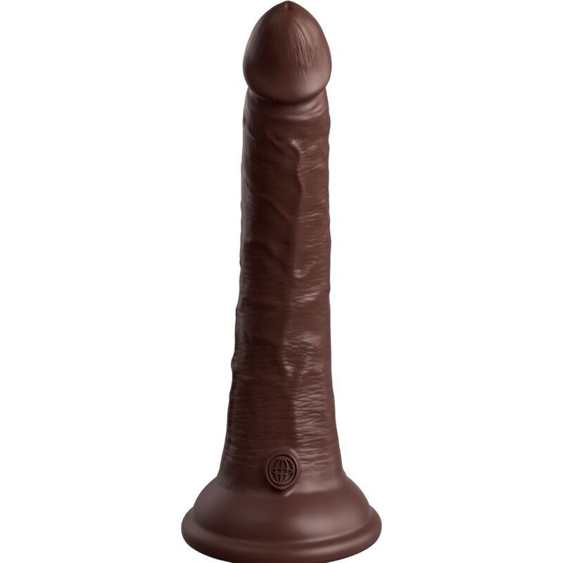 KING COCK - ELITE REALISTISCHER SILIKONDILDO 17.8 CM BRAUN