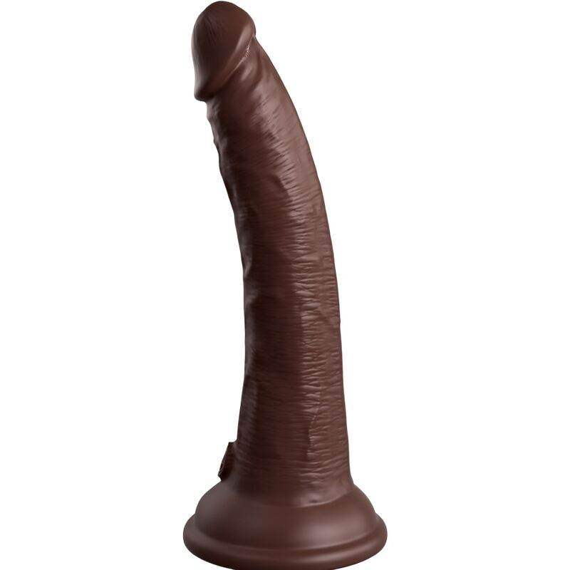 KING COCK - ELITE REALISTISCHER SILIKONDILDO 17.8 CM BRAUN - Vanelion Paradise