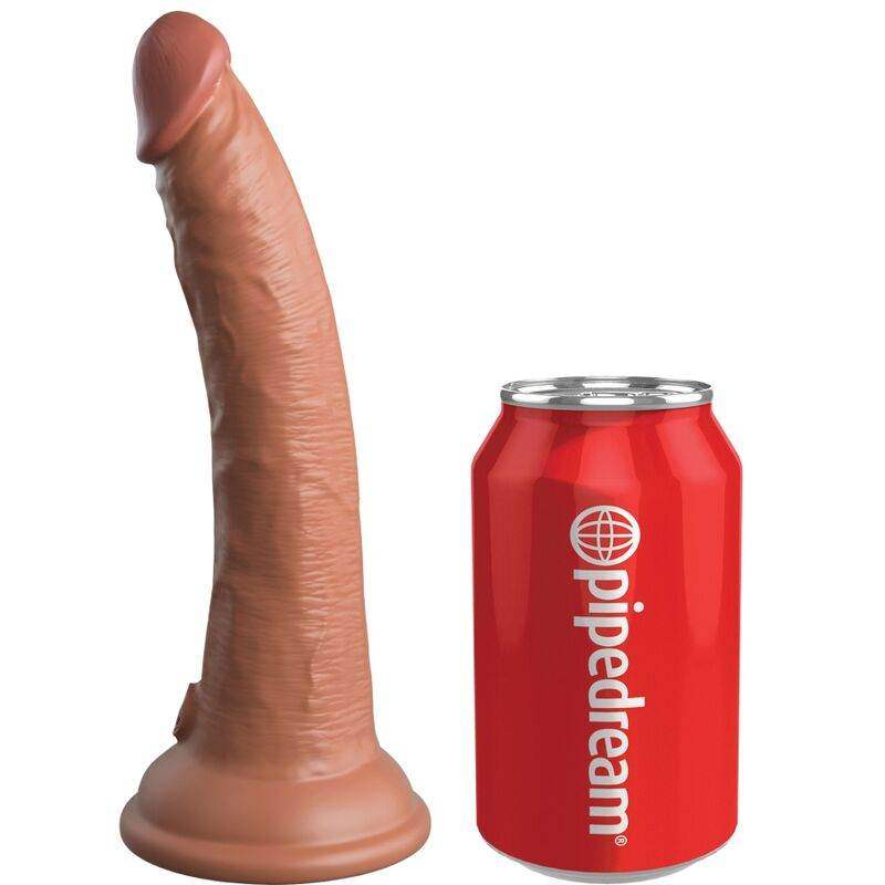 KING COCK - ELITE REALISTISCHER SILIKONDILDO 17.8 CM KARAMELL - Vanelion Paradise
