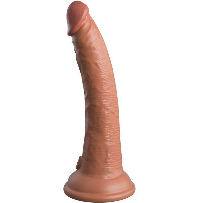 KING COCK - ELITE REALISTISCHER SILIKONDILDO 17.8 CM KARAMELL - Vanelion Paradise