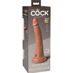 KING COCK - ELITE REALISTISCHER SILIKONDILDO 17.8 CM KARAMELL - Vanelion Paradise