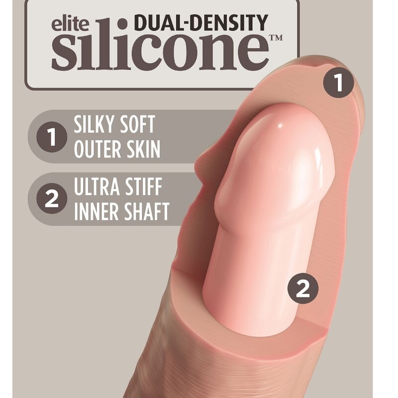 KING COCK - ELITE REALISTISCHER SILIKONDILDO 17.8 CM