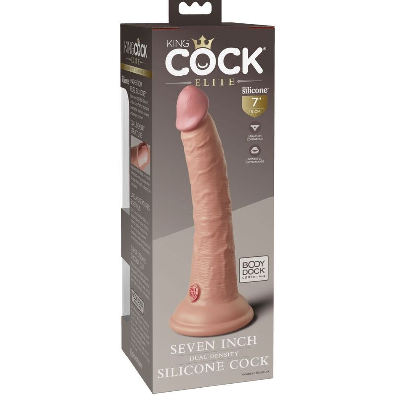 KING COCK - ELITE REALISTISCHER SILIKONDILDO 17.8 CM