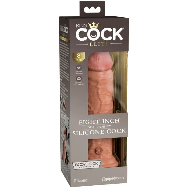 KING COCK - ELITE REALISTISCHER SILIKONDILDO 20.3 CM KARAMELL - Vanelion Paradise