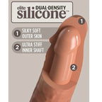 KING COCK - ELITE REALISTISCHER DILDO MIT VIBRATION UND SILIKON 20.3 CM KARAMELL - Vanelion Paradise