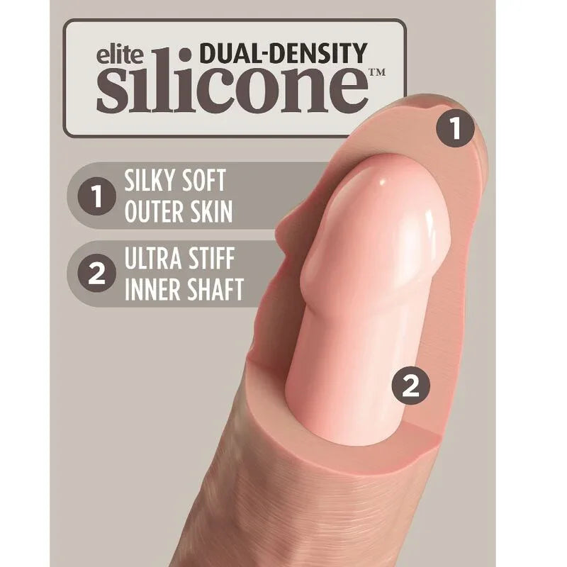 KING COCK - ELITE REALISTISCHER DILDO VIBRATOR & SILIKON FERNBEDIENUNG 23 CM - Vanelion Paradise