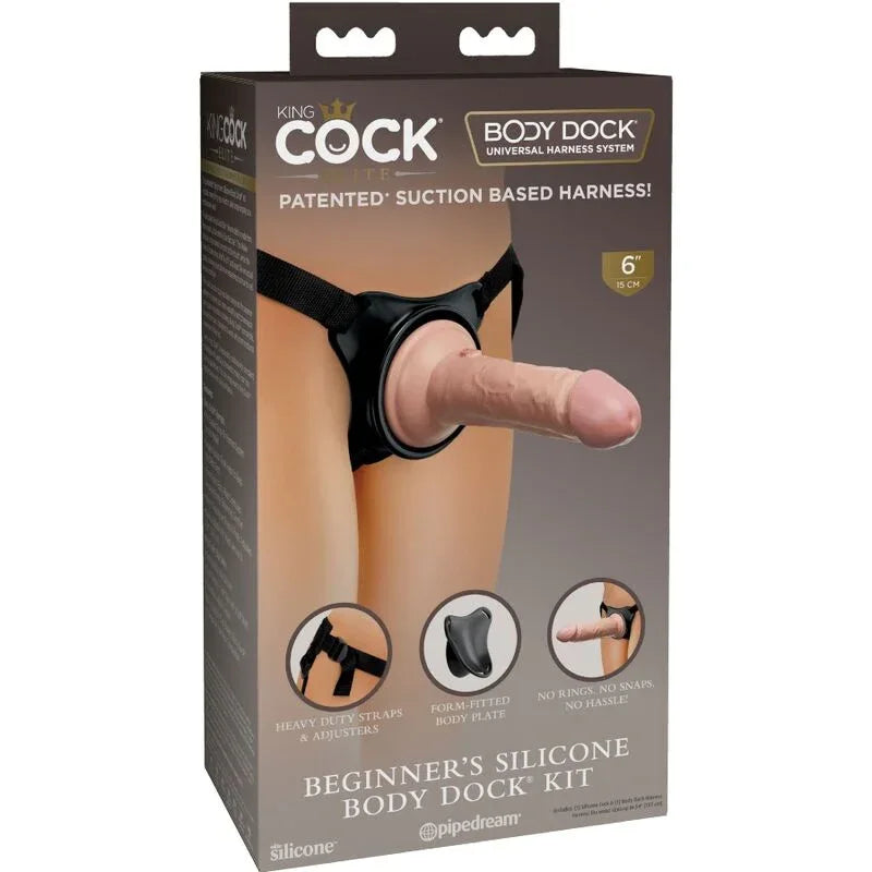 KING COCK - ELITE VERSTELLBARER GURT MIT DILDO 15.2 CM FÜR ANFÄNGER - Vanelion Paradise