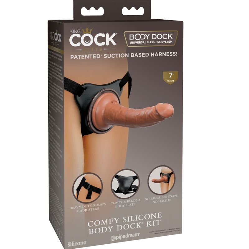 KING COCK - ELITE BEQUEMER VERSTELLBARER GURT MIT DILDO 17.8 CM