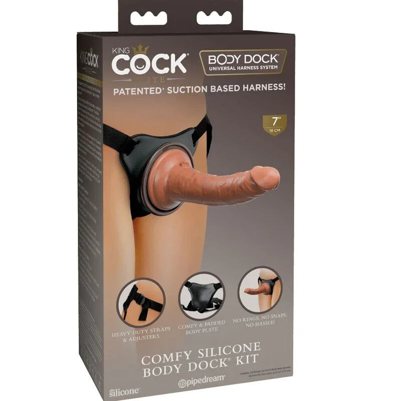 KING COCK - ELITE BEQUEMER VERSTELLBARER GURT MIT DILDO 17.8 CM - Vanelion Paradise