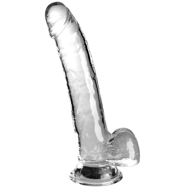 KING COCK - CLEAR DILDO MIT HODEN 20.3 CM TRANSPARENT - Vanelion Paradise