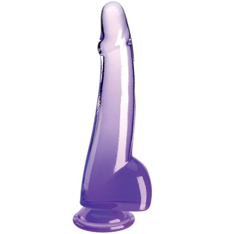 KING COCK - CLEAR DILDO MIT HODEN 19 CM LILA - Vanelion Paradise