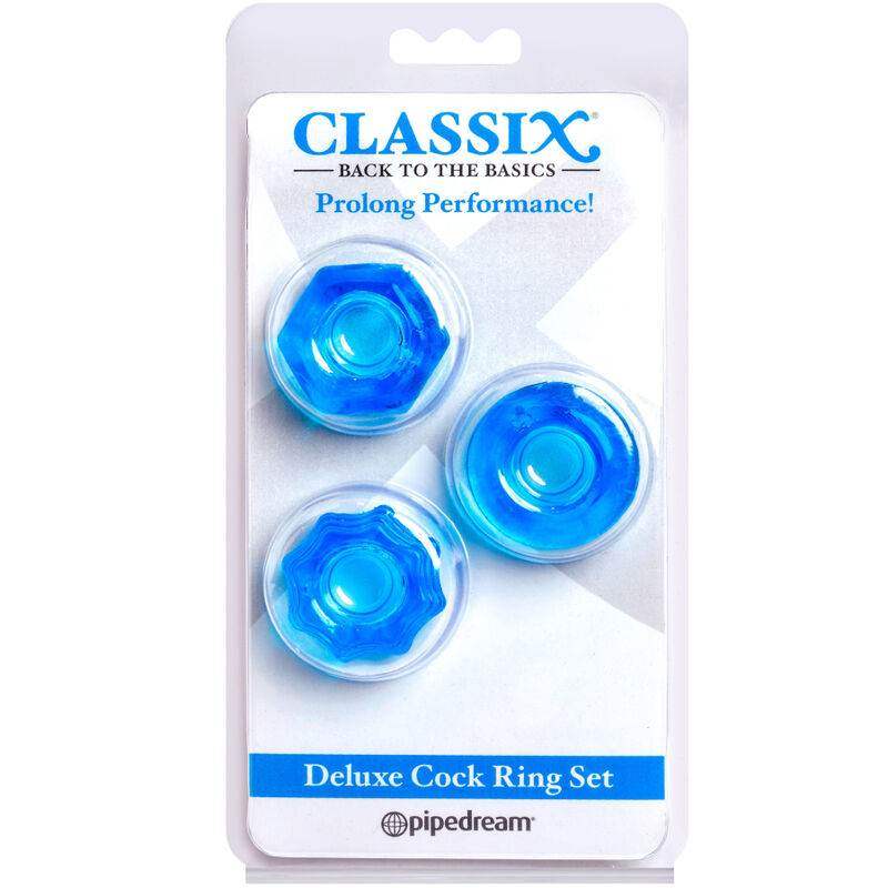CLASSIX - SET AUS 3 BLAUEN PENISRINGEN - Vanelion Paradise