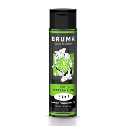 BRUMA - PREMIUM-MASSAGEÖL MIT WÄRMEEFFEKT, WASSERMELONE-GESCHMACK 3 IN 1 - 100 ML