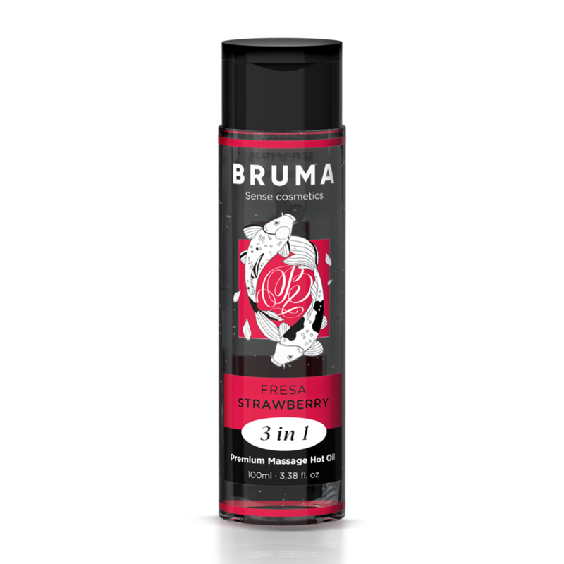 BRUMA - PREMIUM-MASSAGEÖL MIT WÄRMEEFFEKT, ERDBEERE-GESCHMACK 3 IN 1 - 100 ML