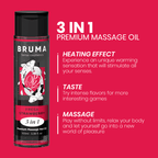 BRUMA - PREMIUM-MASSAGEÖL MIT WÄRMEEFFEKT, ERDBEERE-GESCHMACK 3 IN 1 - 100 ML - Vanelion Paradise