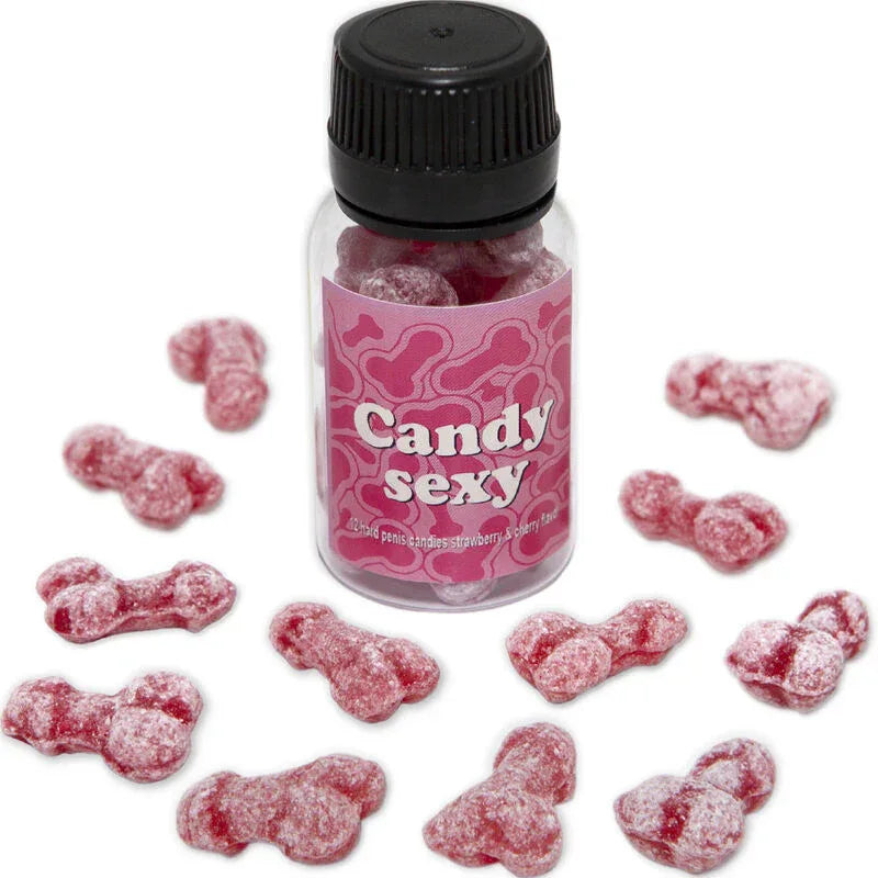 DIABLO PICANTE - SÜSSIGKEITEN-SEXY-GLAS MIT 12 GUMMIES MIT ERDBEER-KIRSCH-GESCHMACK - Vanelion Paradise