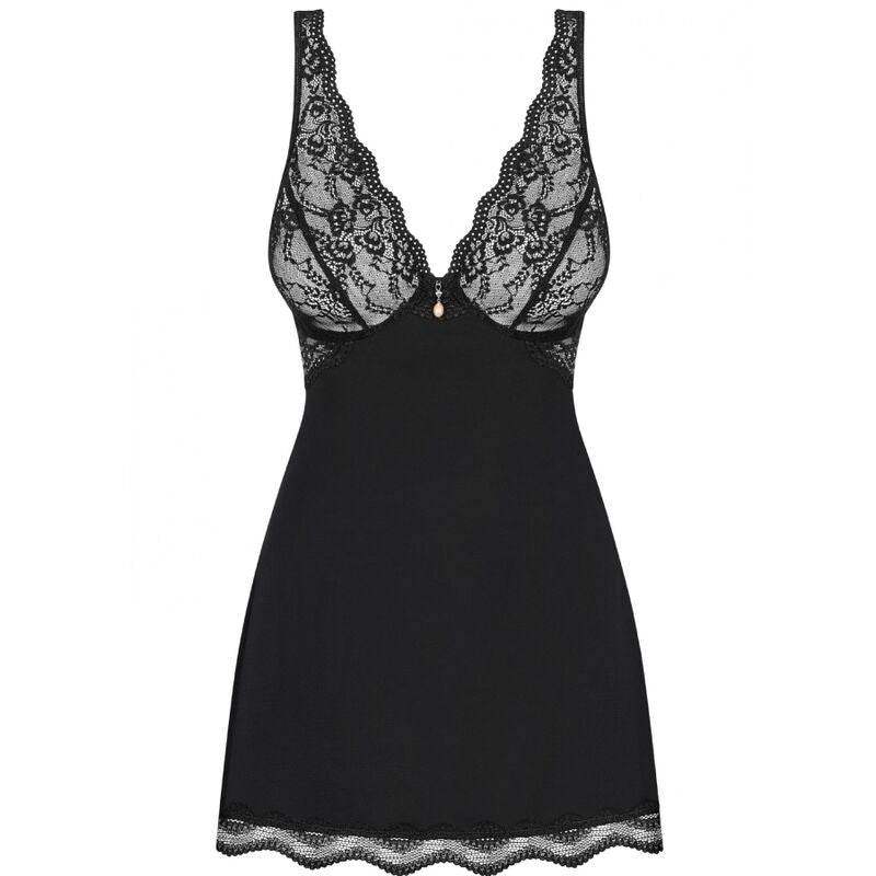 OBSESSIVE - BABYDOLL UND LUVAE THONG SCHWARZ XS/S - Vanelion Paradise