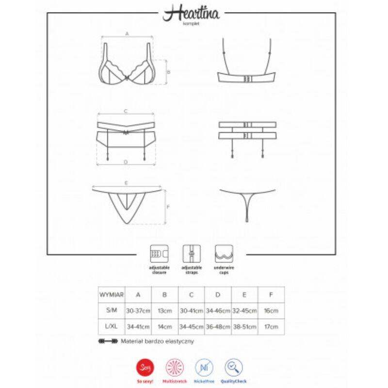 OBSESSIVE - HEARTINE SET DREI TEILIG S/M - Vanelion Paradise