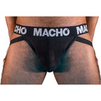 Macho MX25NN Transparenter Jockstrap Schwarz L, Vorderansicht am Model