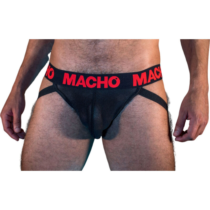 MACHO MX26X2 Jockstrap Schwarz/Rot – XL