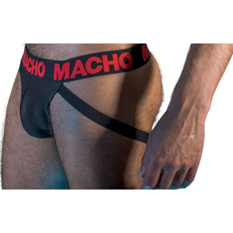 MACHO MX26X2 Jockstrap Schwarz/Rot – XL