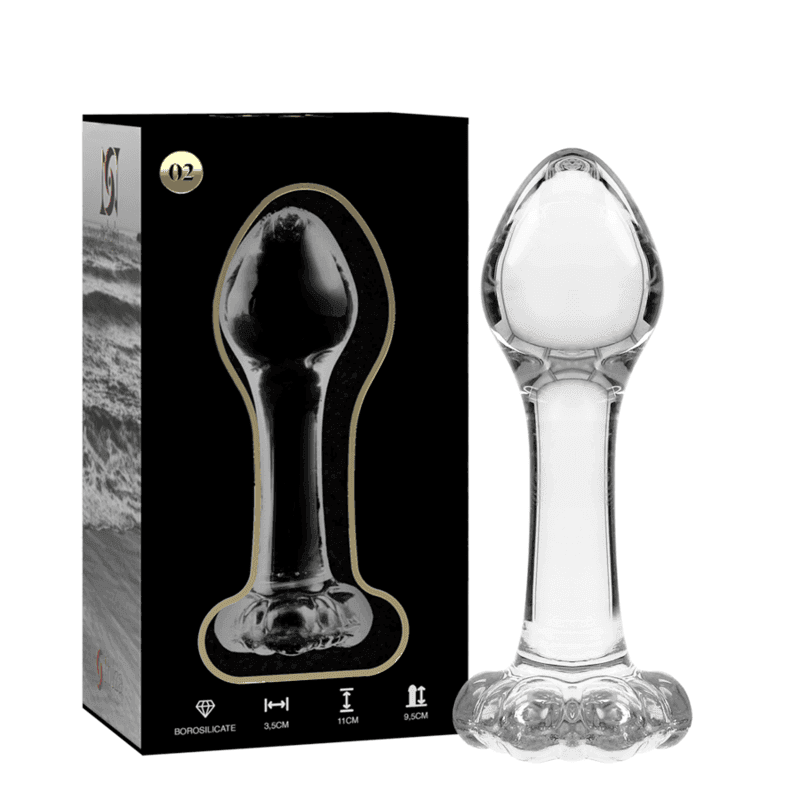 NEBULA SERIES BY IBIZA - MODELL 2 ANALPLUG BOROSILIKATGLAS KLAR 11 CM -O- 3.5 CM - Vanelion Paradise