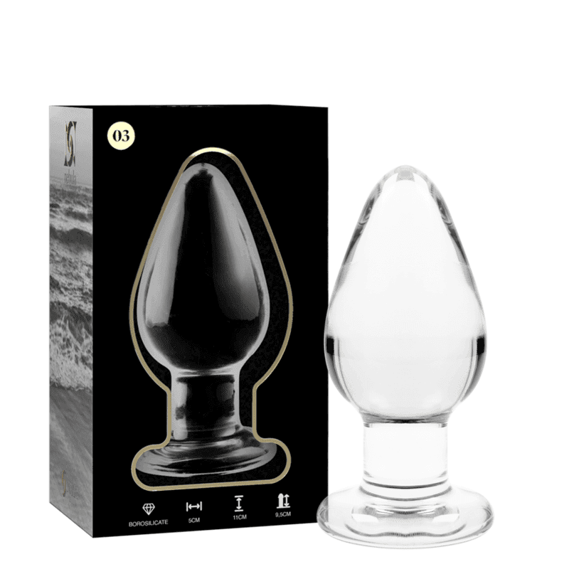 NEBULA SERIES BY IBIZA - MODELL 3 ANALPLUG BOROSILIKATGLAS TRANSPARENT 11 CM -O- 5 CM - Vanelion Paradise