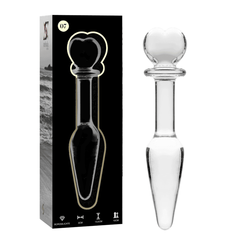 NEBULA SERIES BY IBIZA - MODEL 7 ANALPLUG BOROSILIKATGLAS KLAR 13.5 CM -O- 3 CM - Vanelion Paradise