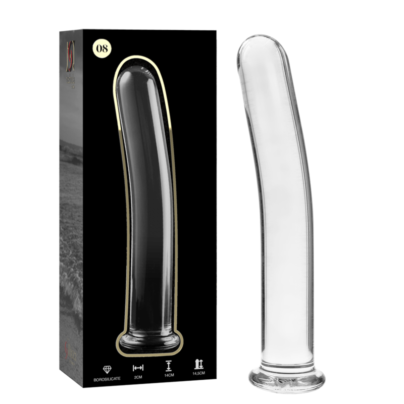 NEBULA SERIES BY IBIZA - MODELL 8 DILDO BOROSILIKATGLAS KLAR 14.5 CM -O- 2 CM