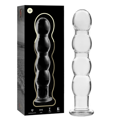 NEBULA SERIES BY IBIZA - MODELL 10 DILDO BOROSILIKATGLAS KLAR 16.5 CM -O- 3.5 CM