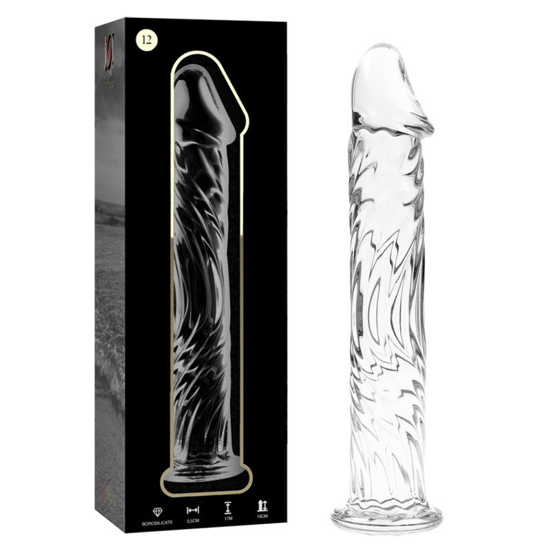 NEBULA SERIES BY IBIZA - MODELL 12 DILDO BOROSILIKATGLAS KLAR 17 CM -O- 3.5 CM